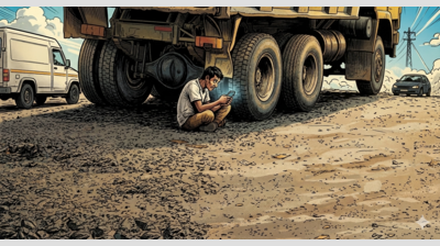 Reversing truck in Ludhiana crushes construction worker on lunch break.