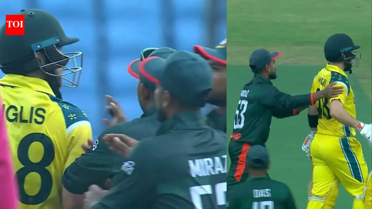 Heated moment! Nahid Rana angers Josh Inglis with fiery send-off during BAN vs AUS 1st ODI - Watch