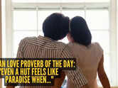 Russian love proverb of the day: "Even a hut feels like paradise when..."