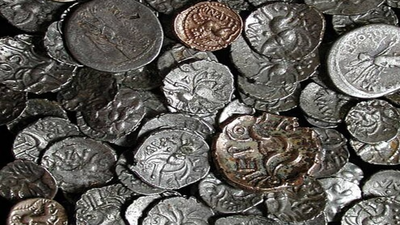 In 2000, a metal detectorist found ancient coins on an English hilltop, and Hallaton revealed a Roman helmet