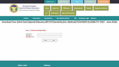 HP TET 2026 admit cards released at hpbose.org; over 24,000 candidates to appear on June 13 and 14