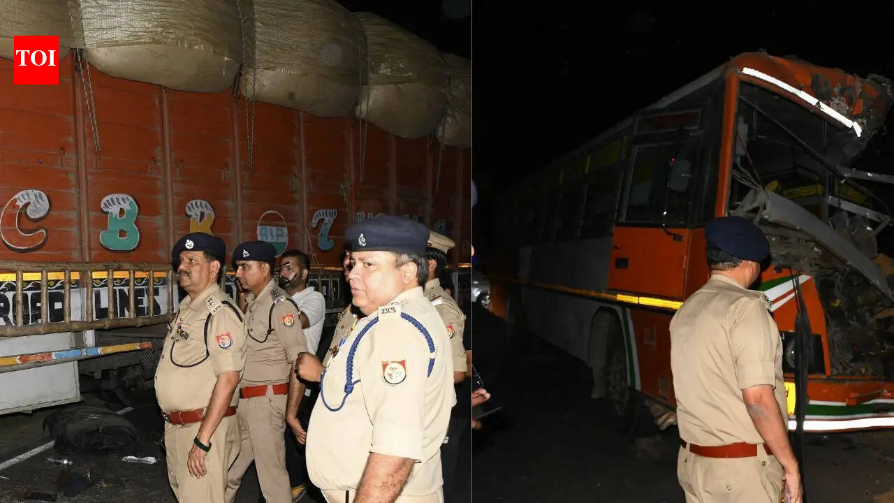17 injured, 2 critical after bus-truck collision in UP