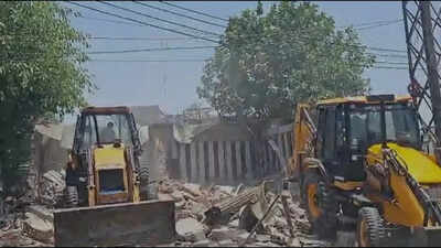 Gurgaon Police demolishes illegal properties worth Rs 5 crore linked to criminal proceeds