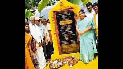 Andhra min inaugurates village road in Kotia gram panchayat amid heavy security