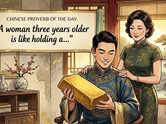 Chinese proverb of the day: &ldquo;A woman three years older is like holding a...&rdquo;