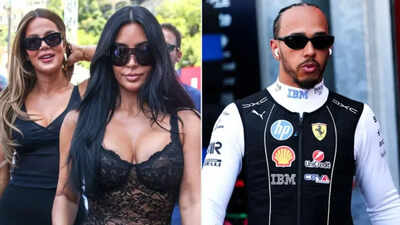 Lewis Hamilton's girlfriend Kim Kardashian channeled Kate Moss in backless crystal Gucci gown to meet Prince Albert II and Princess Charlene