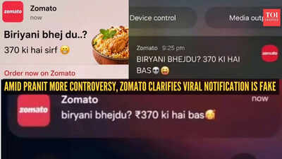 ‘Biryani bhejdu? Rs 370 ki hai bas’ to ‘Biryani is dinner, not consent’: Amid Pranit More controversy, Zomato clarifies viral notification is fake