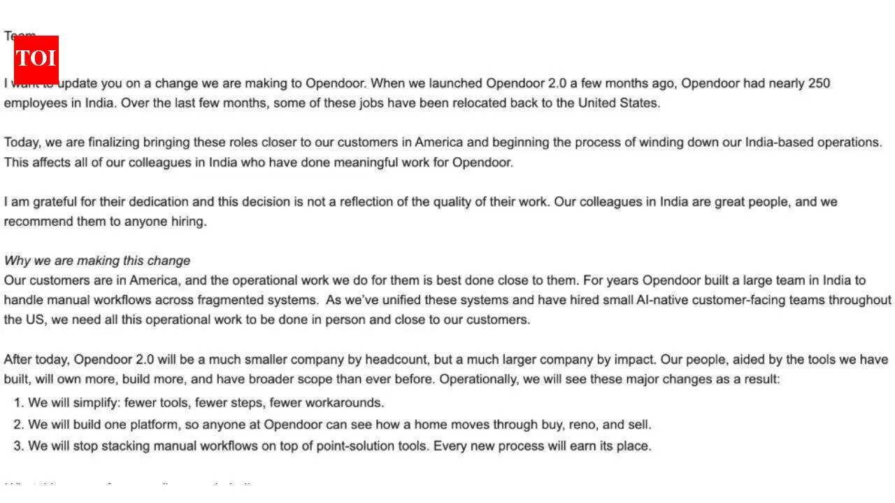 'Saying goodbye to our colleagues': Opendoor shuts India operations, hundreds lose jobs