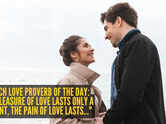 French love proverb of the day: "The pleasure of love lasts only a moment, the pain of love lasts..."