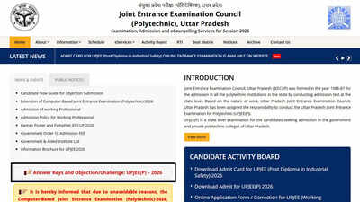 JEECUP answer key 2026 out: UP polytechnic response sheet released at jeecup.admissions.nic.in; raise objections by June 15