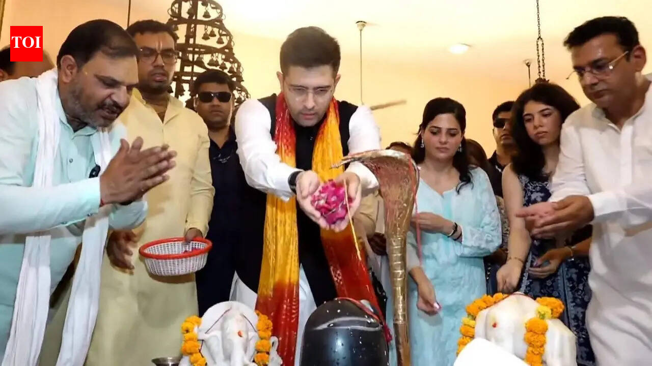 Watch: Raghav Chadha performs pooja as Modi becomes longest-serving elected PM