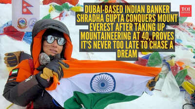 Dubai-based Indian banker Shradha Gupta conquers Mount Everest after a life-changing accident and taking up mountaineering at 40