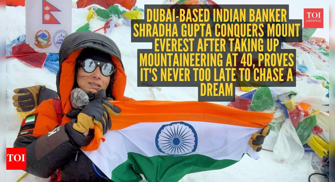 Dubai-based Indian banker Shradha Gupta conquers Mount Everest after a life-changing accident and taking up mountaineering at 40