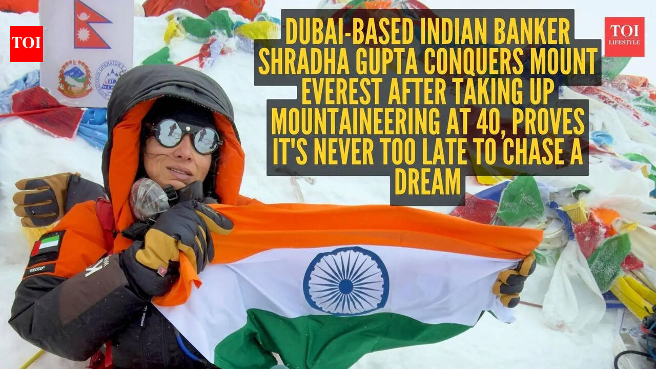 Dubai-based Indian banker Shradha Gupta conquers Mount Everest after a life-changing accident and taking up mountaineering at 40