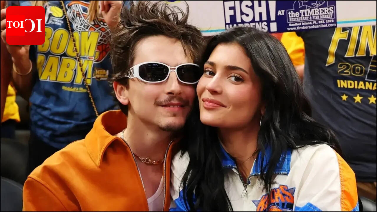 Kylie Jenner and Timothée Chalamet attend NBA finals games; match outfits in denim looks