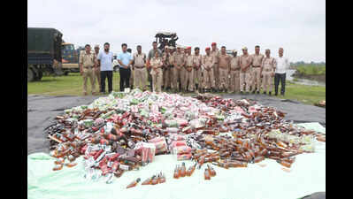 Majuli police use road rollers to crush bottles of illegal liquor, 1,475 litres destroyed
