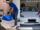 From working as a cleaner to buying a Tesla and a million-dollar home: Indian-origin man's journey has the internet in tears