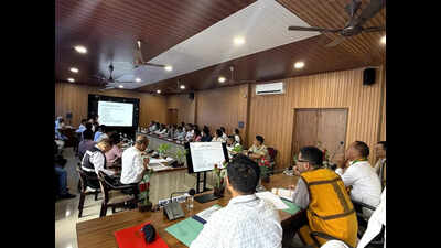 Union min reviews implementation of central schemes in Lower Siang dist