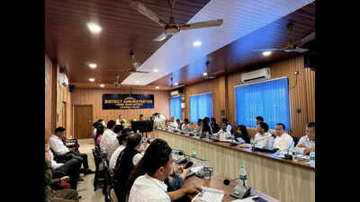 Union min reviews implementation of central schemes in Lower Siang dist