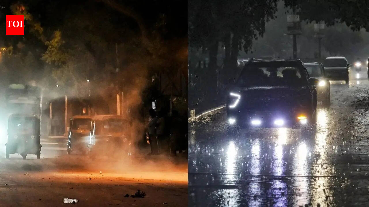 Rain lashes Delhi-NCR after IMD issues red alert for thunderstorms, strong winds