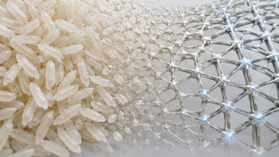 Scientists found an unusual weakness in rice and used it to create a smart material that changes on its own