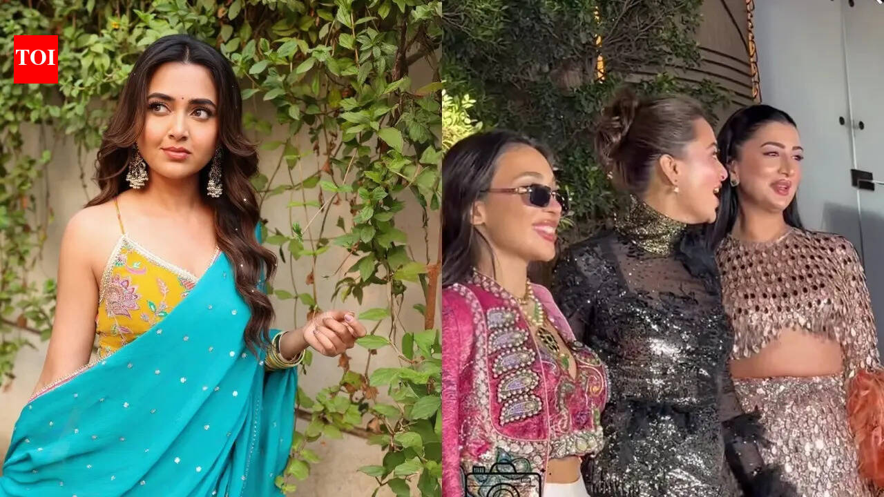 Tejasswi Prakash reunites with the Desi Bling cast as she celebrates her birthday; Elvish Yadav, Ankita Lokhande, and others join