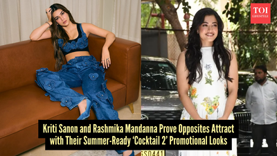 Kriti Sanon and Rashmika Mandanna serve opposite style energies at ‘Cocktail 2’ promotions and we can’t pick a winner