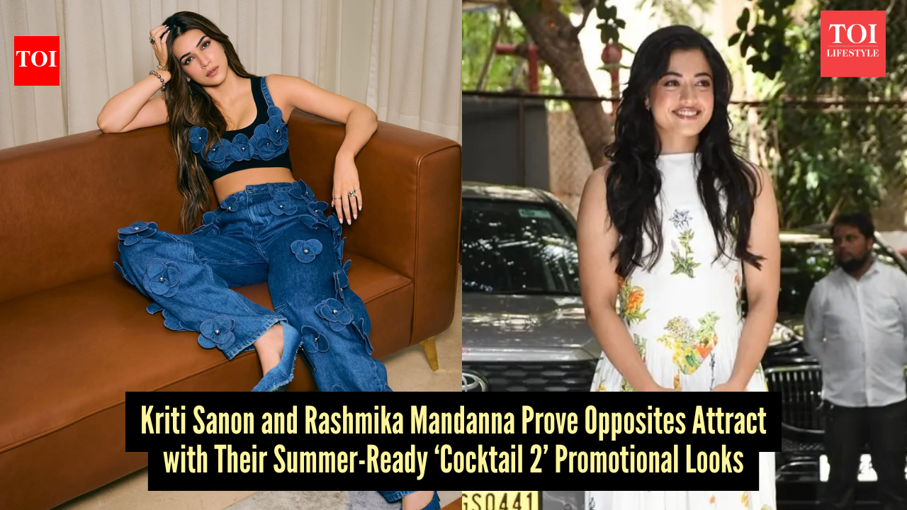 Kriti Sanon and Rashmika Mandanna serve opposite style energies at ‘Cocktail 2’ promotions and we can’t pick a winner