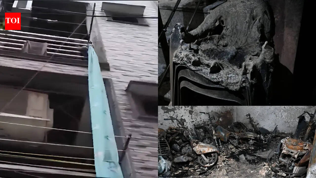 'People climbed down using sarees': Moments from Delhi apartment fire that killed mother &amp; 2 kids