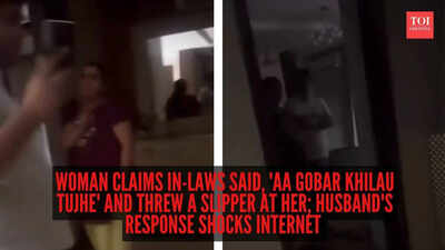  Woman claims in-laws said, 'Aa gobar khilau tujhe' and threw a slipper at her; husband's response shocks internet