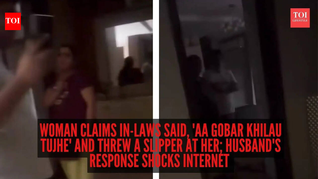 'Khana nahi dete mujhe': Woman claims in-laws said, 'Aa gobar khilau tujhe' and threw a slipper at her; husband's response shocks internet