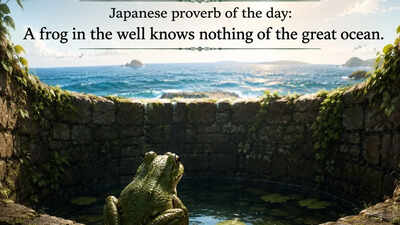 Japanese proverb of the day: "A frog in the well knows nothing of the great ocean"