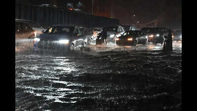 Hyd reels under rain havoc as flooded roads trigger traffic chaos across city