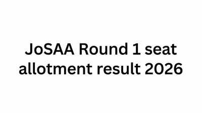 JoSAA Counselling Round 1 seat allotment result 2026 out: Here's how to check, reporting process