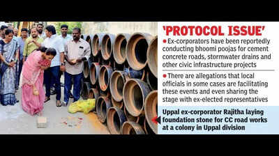 Ex-corporators back in action: Bhoomi poojas, inaugurations trigger protocol row