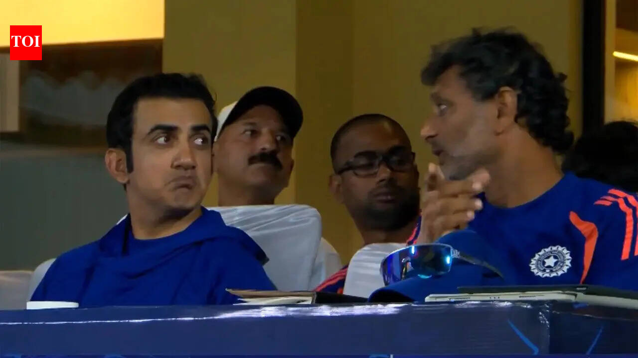 Watch: Gambhir's priceless reaction to Rahul's stunning six steals the show