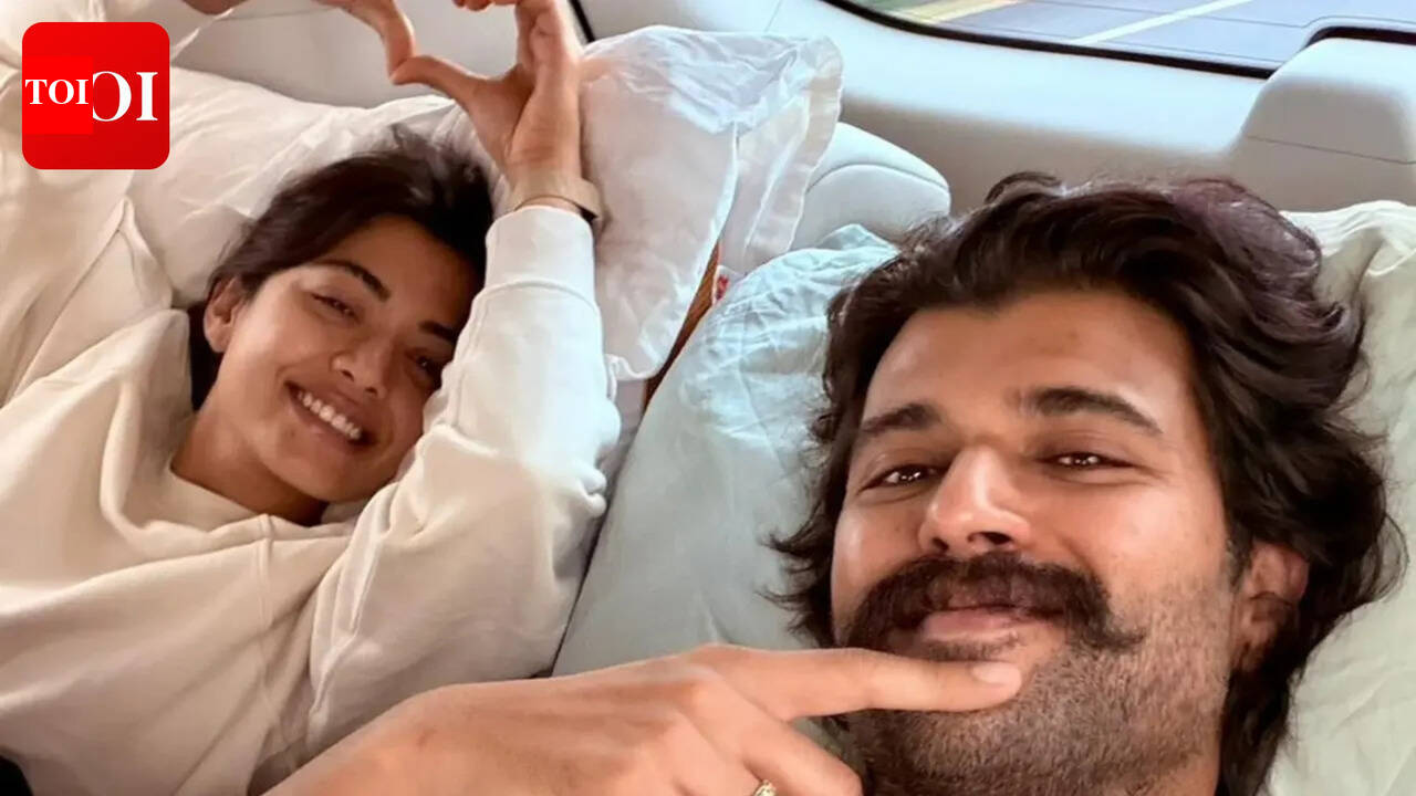 Vijay Deverakonda and Rashmika Mandanna visit Thummanpet to fulfil promise of supporting 180 government school students