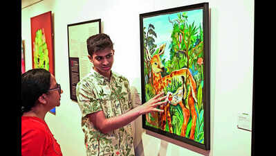 Viswanathan Anand’s son Sai Akhil Anand showcases art inspired by nature in Bengaluru