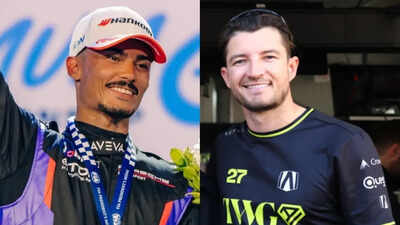 Pascal Wehrlein takes the striker role as Jake Dennis turns goalkeeper in Formula E football team