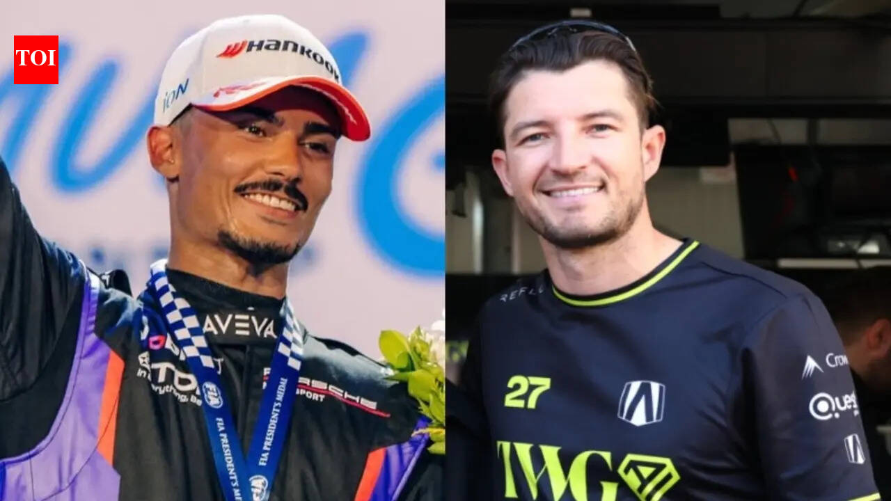 Pascal Wehrlein takes the striker role as Jake Dennis turns goalkeeper in Formula E football team