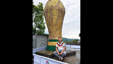 ‘If we can’t see it, we’ll build it’: Nagaland’s 15-ft bamboo World Cup trophy becomes new shrine for football faithful
