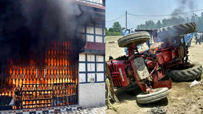 Dehradun on edge after BJP neta's killing: Mob sets accused's house on fire, bulldozer razes another; internet suspended