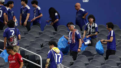 'It's respect for everything': Japanese fans win hearts again with touching FIFA World Cup tradition - Watch