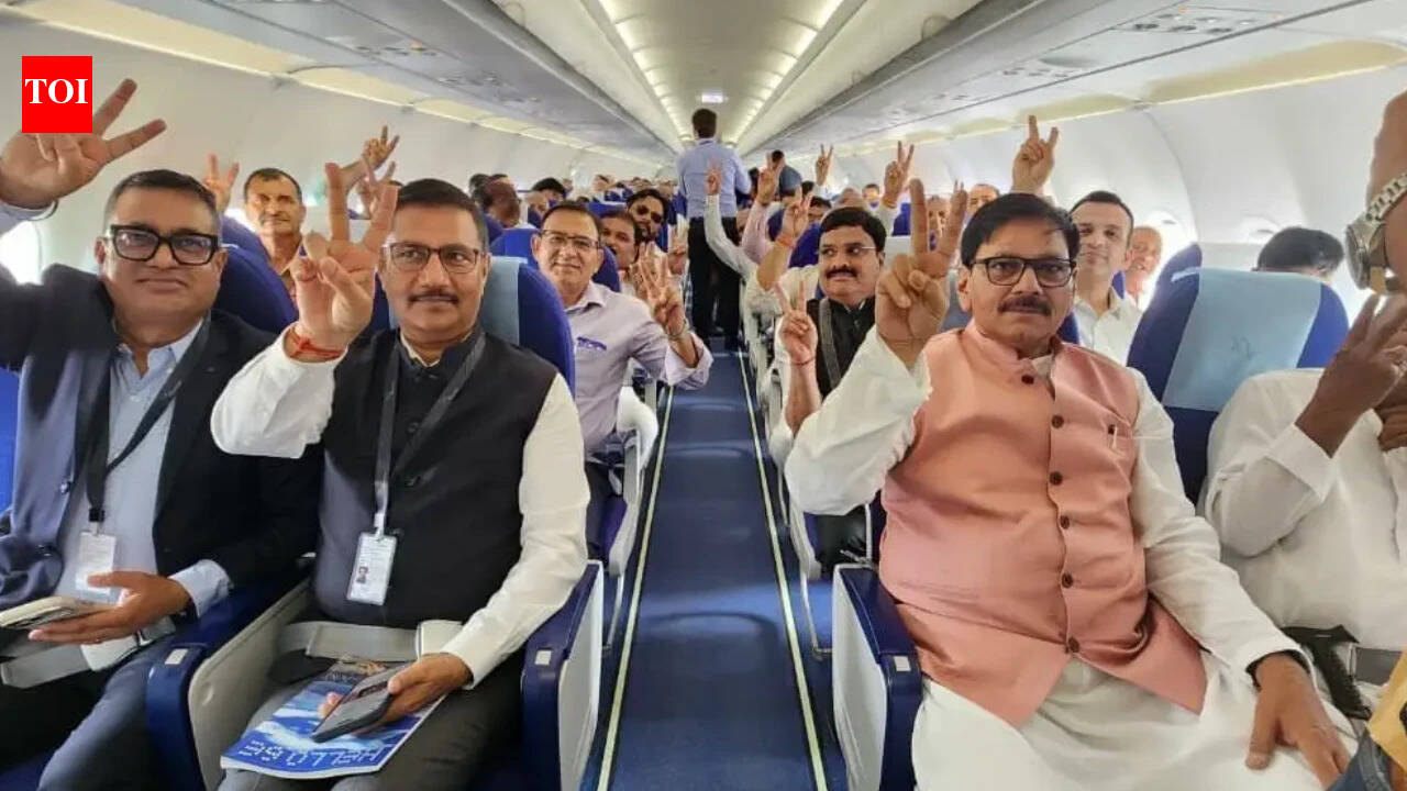 Noida Int'l Airport begins commercial operations; first IndiGo flight lands at Jewar