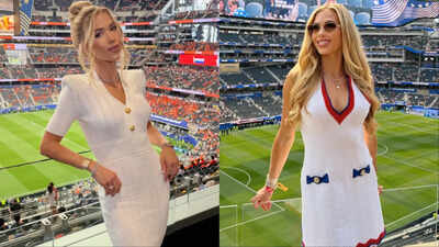 Chiefs heiress Gracie Hunt dazzles in plush white bodycon dress for Netherlands vs Japan 2026 FIFA World Cup match
