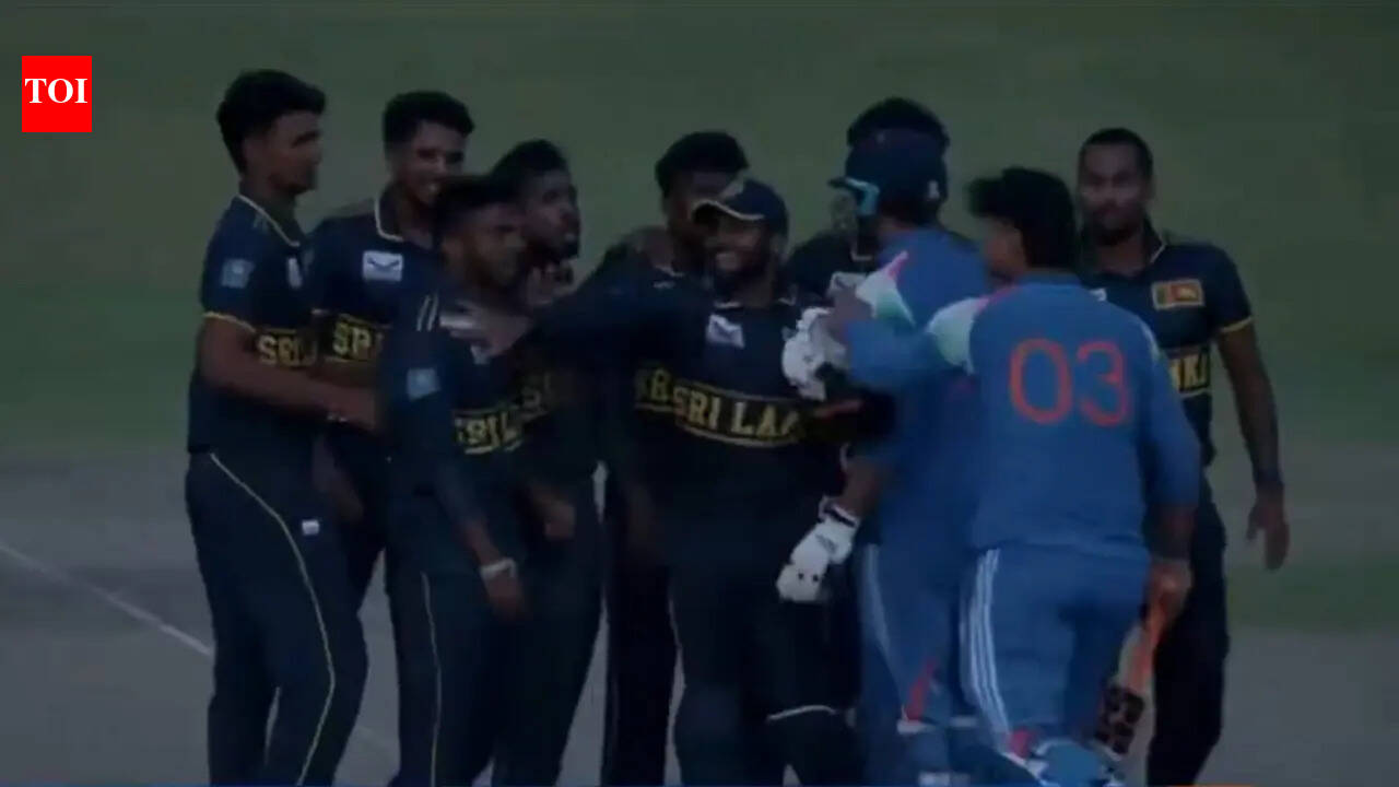 Vaibhav Sooryavanshi clashes with Sri Lanka players after India A defeat in super over - Watch