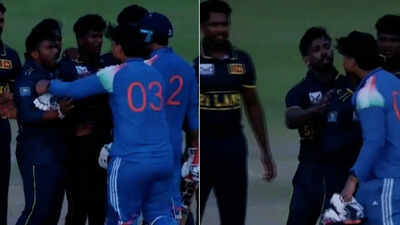 Vaibhav Sooryavanshi clashes with Sri Lanka players after India A defeat in super over - Watch