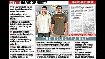 Ahmedabad cops nab two from Rajasthan for ₹1.5cr NEET fraud