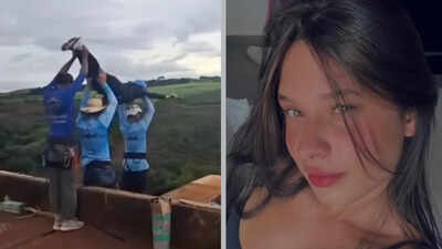 Brazilian bungee jumper who fell 130 feet without a rope was still alive  when rescuers reached her, nurse says 'I even talked to her' - The Times of  India
