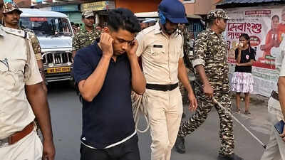 'Hands folded, head down': TMC's ‘Pushpa’ Jahangir Khan paraded again in Falta; watch